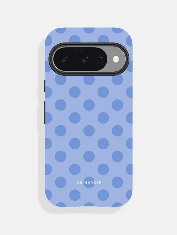 Blue Large Polka Dot Ultra Protective Google Pixel Case made by Skinnydip London