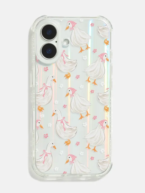 Silly Goose Holo Shock iPhone Case made by Skinnydip London