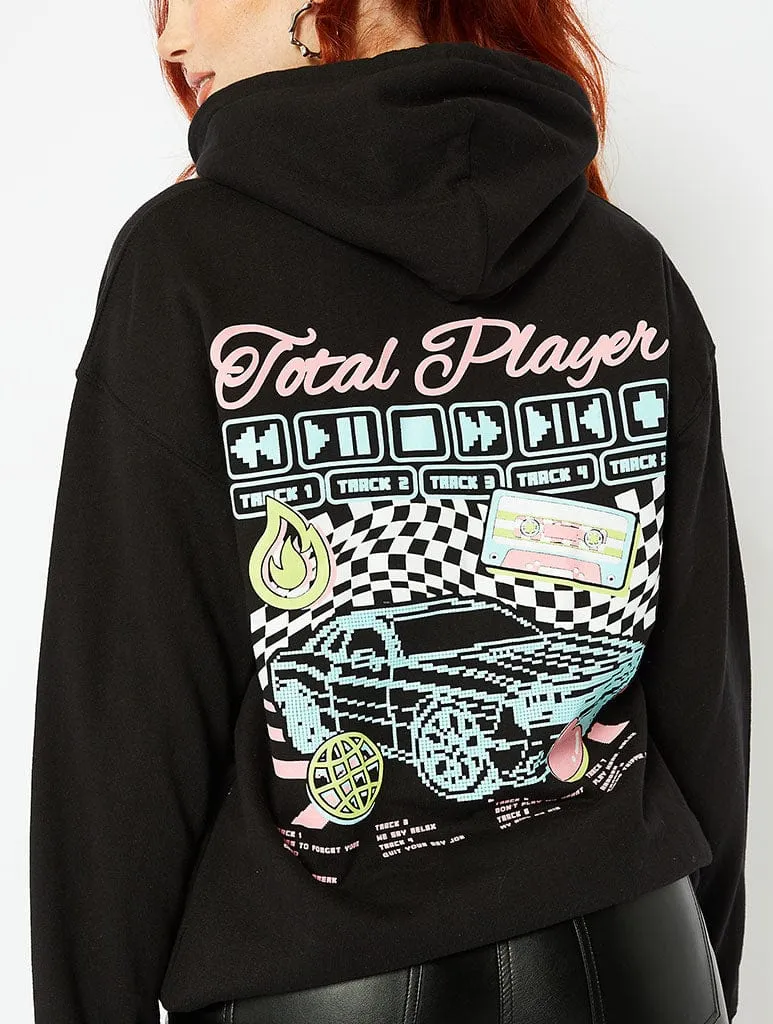 Total Player Graphic Black Hoodie sold by Skinnydip London product image thumbnail 3