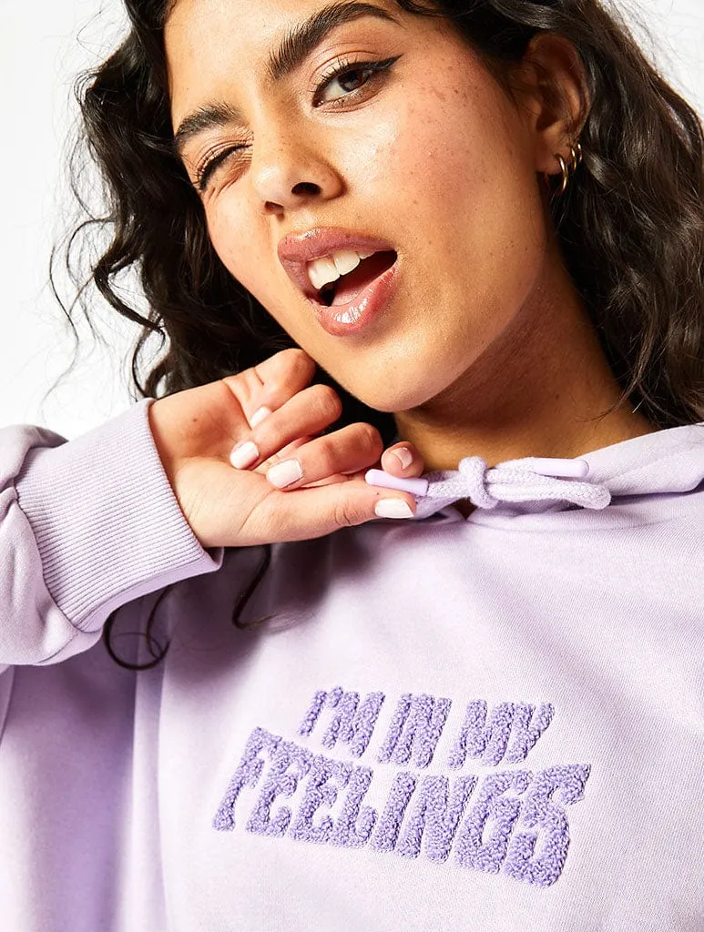 In My Feelings Lilac Oversized Hoodie sold by Skinnydip London product image thumbnail 3