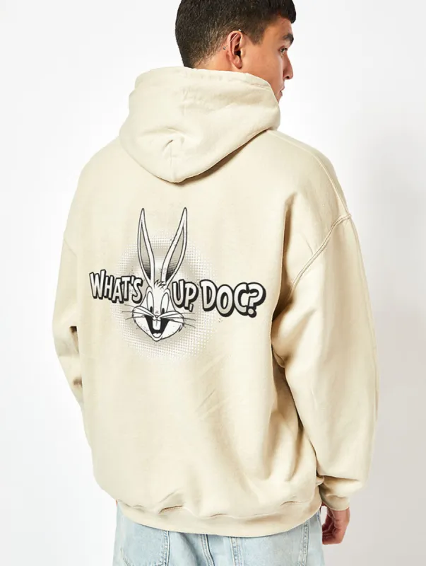 Looney Tunes x Skinnydip What's Up Doc Hoodie in Sand sold by Skinnydip London
