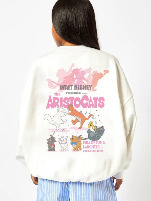 Disney The Aristocats Poster Sweatshirt In Ecru sold by Skinnydip London