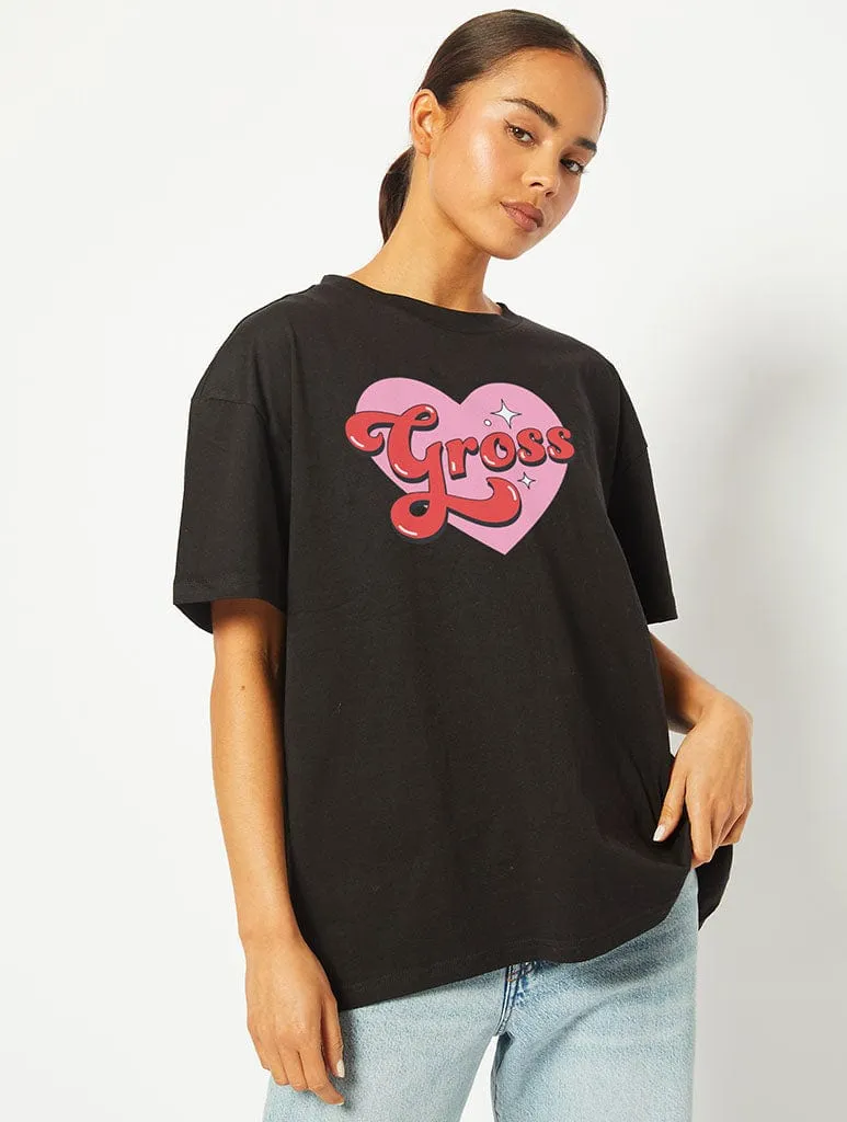 Gross T-Shirt in Black sold by Skinnydip London