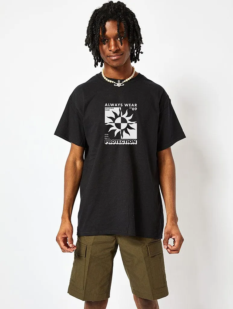 Always Wear Protection T-Shirt in Black sold by Skinnydip London product image thumbnail 2