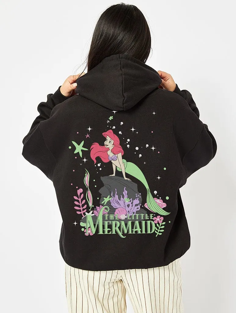 Disney The Little Mermaid Tides & Vibes Hoodie in Black sold by Skinnydip London