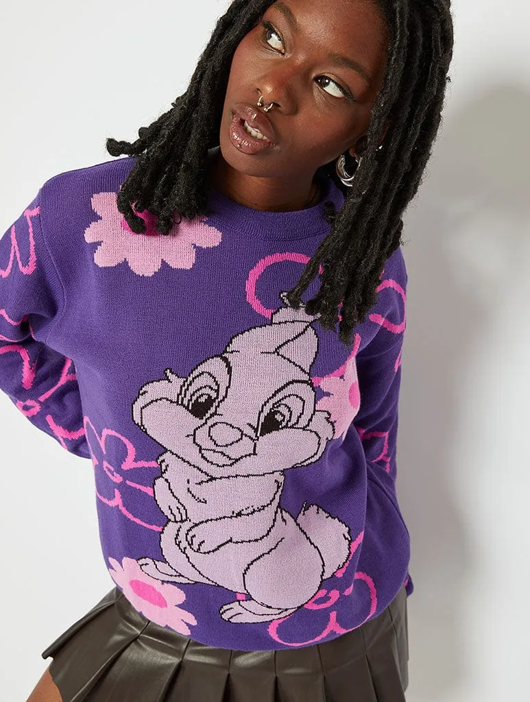 Disney Thumper Floral Knitted Jumper sold by Skinnydip London