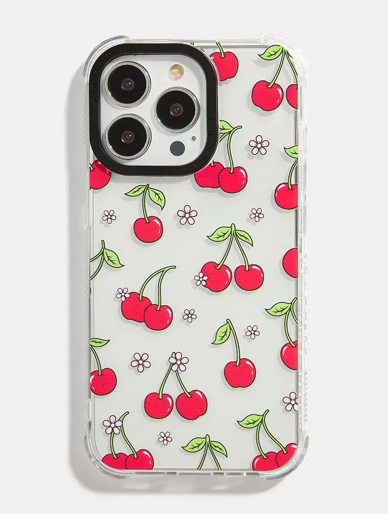 Floral Cherry Shock iPhone Case sold by Skinnydip London