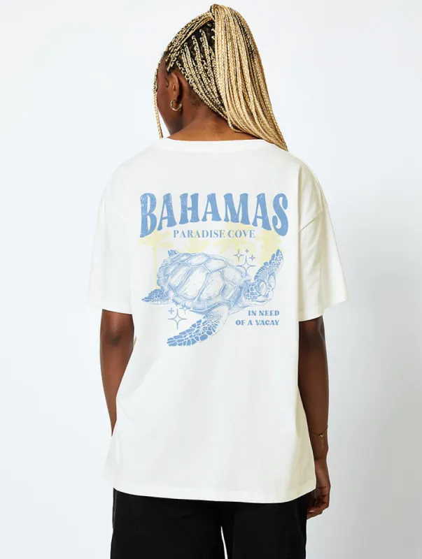 Bahamas T-Shirt In Ecru sold by Skinnydip London