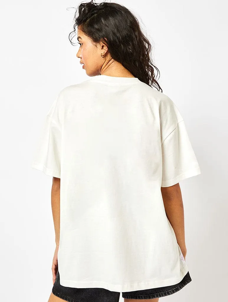 Girl Dinner T-Shirt in Ecru sold by Skinnydip London product image thumbnail 2