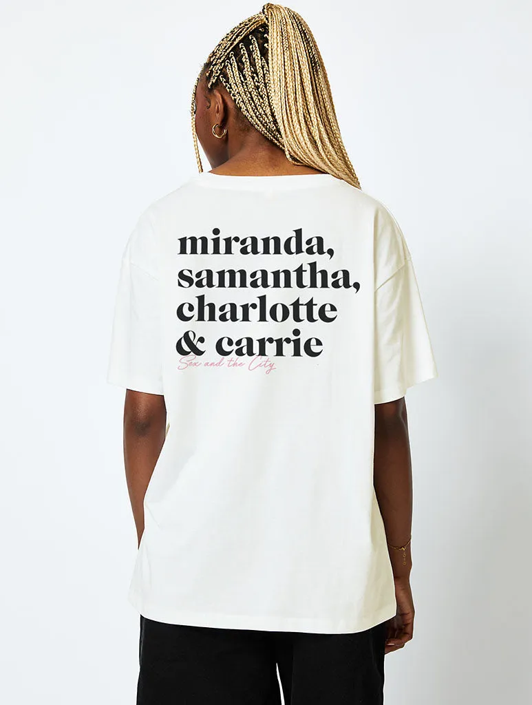 Sex And The City Quote T-Shirt In Ecru sold by Skinnydip London