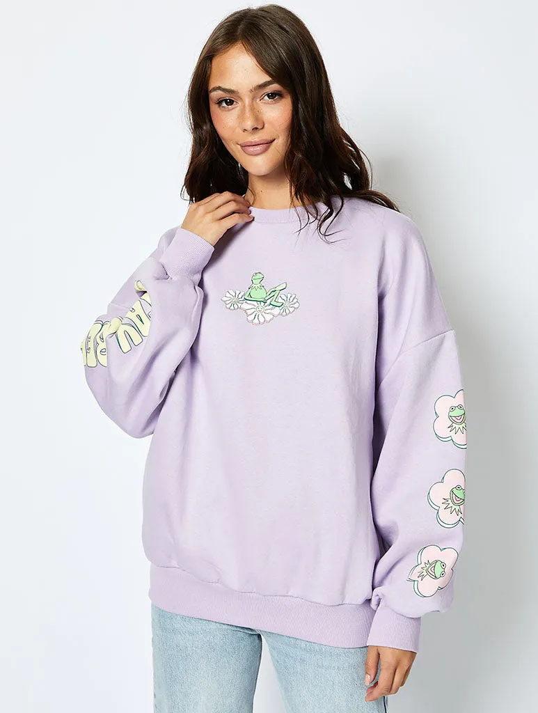 Disney Kermit The Frog Sweatshirt in Lilac sold by Skinnydip London product image thumbnail 2