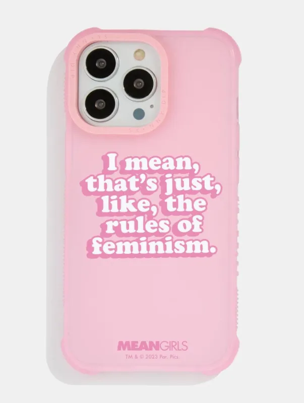 Mean Girls x Skinnydip Rules of Feminism Shock iPhone Case sold by Skinnydip London