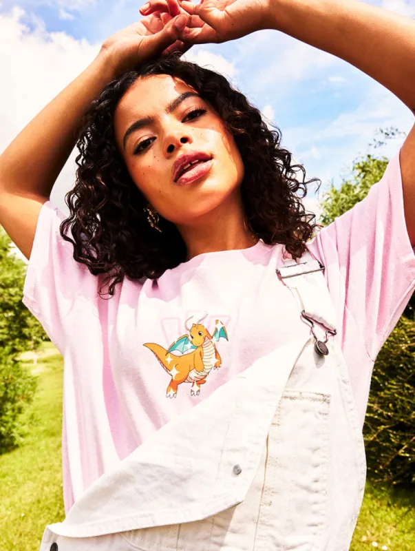 Pokemon #149 Dragonite T-Shirt in Pink sold by Skinnydip London