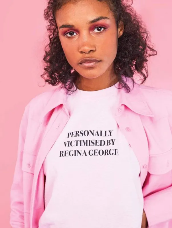 Mean Girls x Skinnydip Personally Victimised by Regina George T-Shirt in Pink sold by Skinnydip London