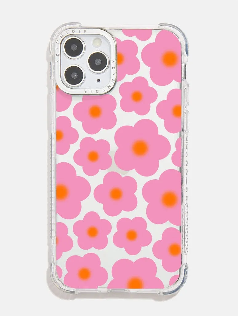 Pink & Orange Gradient Flower Shock iPhone Case sold by Skinnydip London