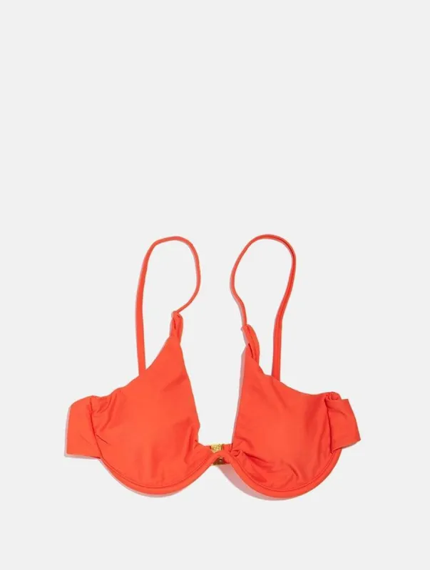 Caribbean Coral Bikini Top sold by Skinnydip London