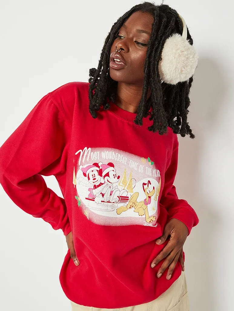 Disney Mickey and Minnie Christmas Poster Sweater sold by Skinnydip London