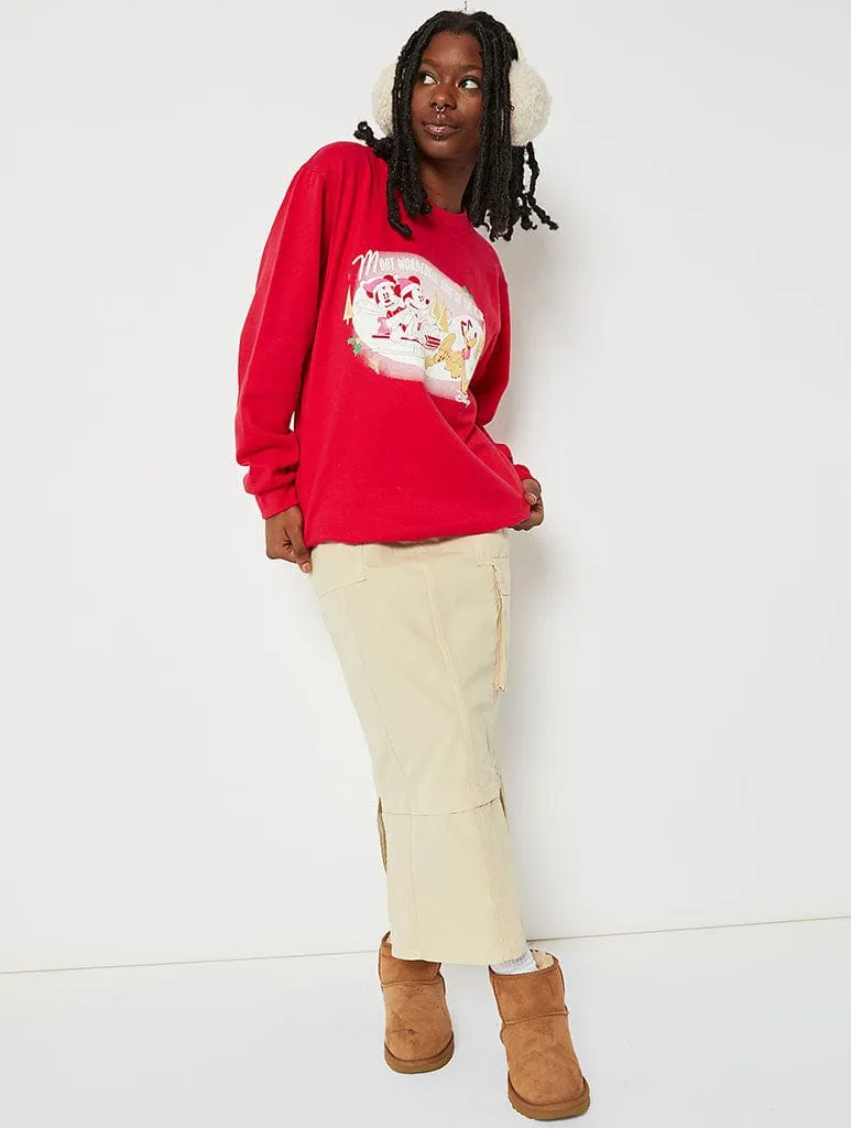 Disney Mickey and Minnie Christmas Poster Sweater sold by Skinnydip London product image thumbnail 4