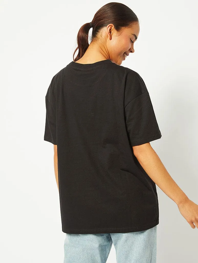 Introvert T-Shirt In Black sold by Skinnydip London product image thumbnail 2