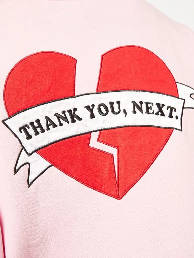 Thank You Next Pink Oversized Sweatshirt sold by Skinnydip London product image thumbnail 2