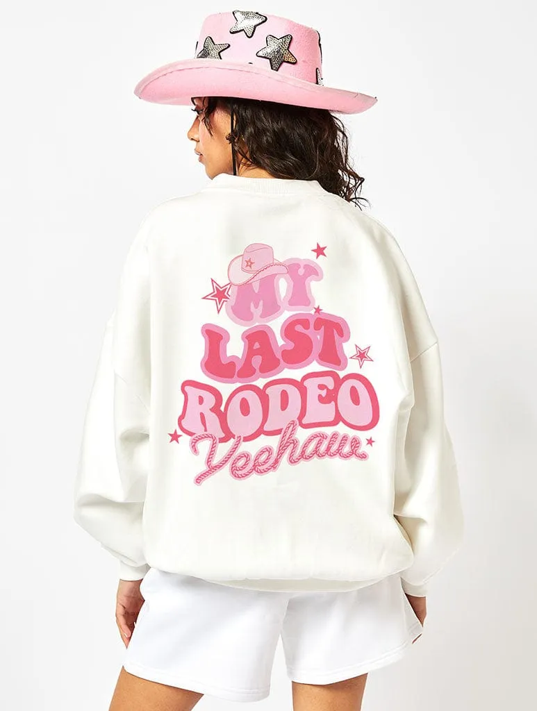 My Last Rodeo Sweatshirt In White sold by Skinnydip London