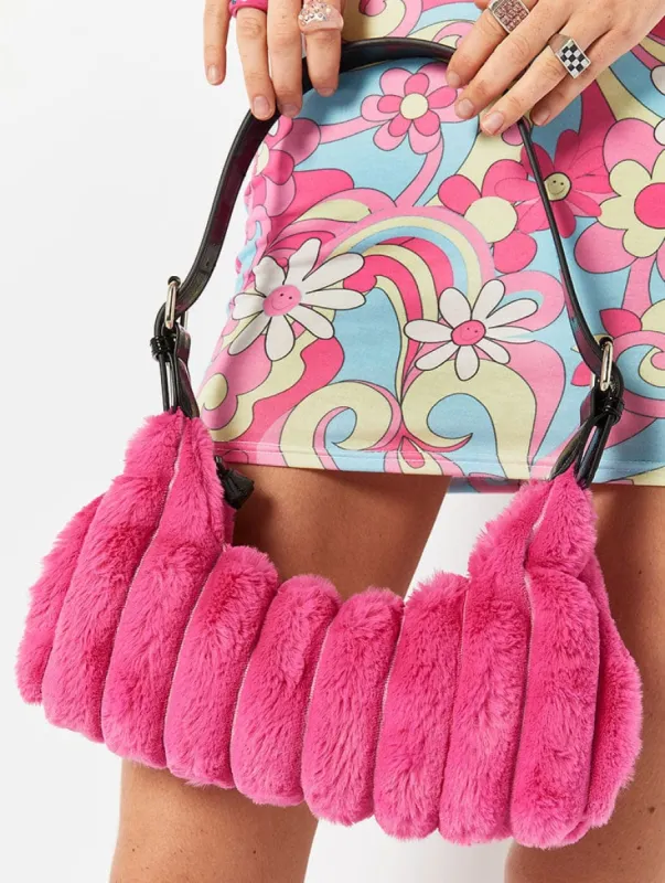 Cire Pink Fluff Shoulder Bag sold by Skinnydip London