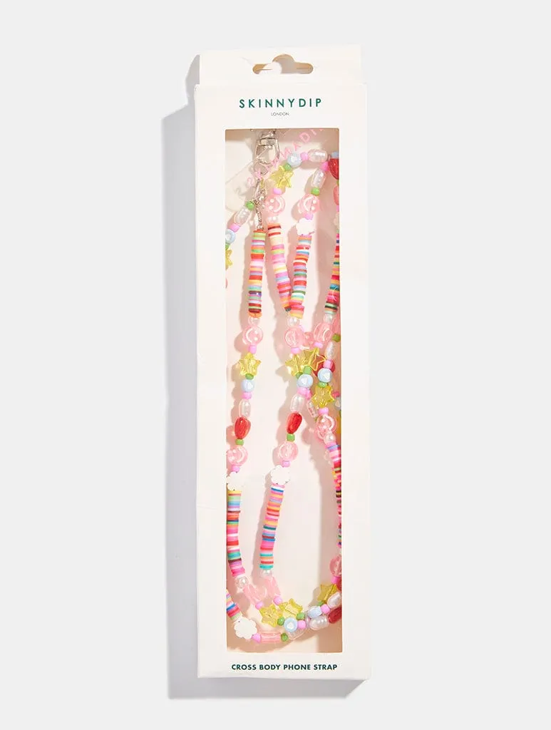 Rainbow Cloud Cross Body Beaded Phone Strap sold by Skinnydip London product image thumbnail 4