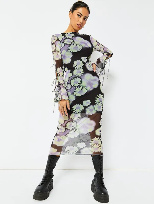 Open Back Tie Detail Midi Dress sold by Skinnydip London