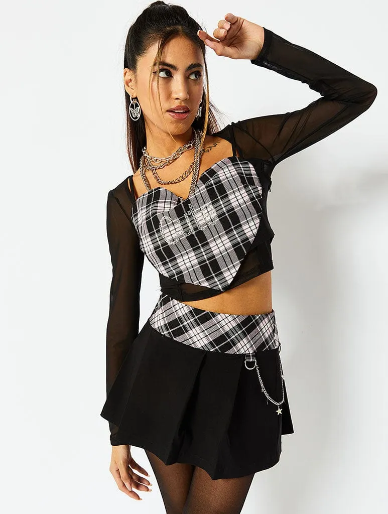 Heart Crop Top With Diamante Text sold by Skinnydip London