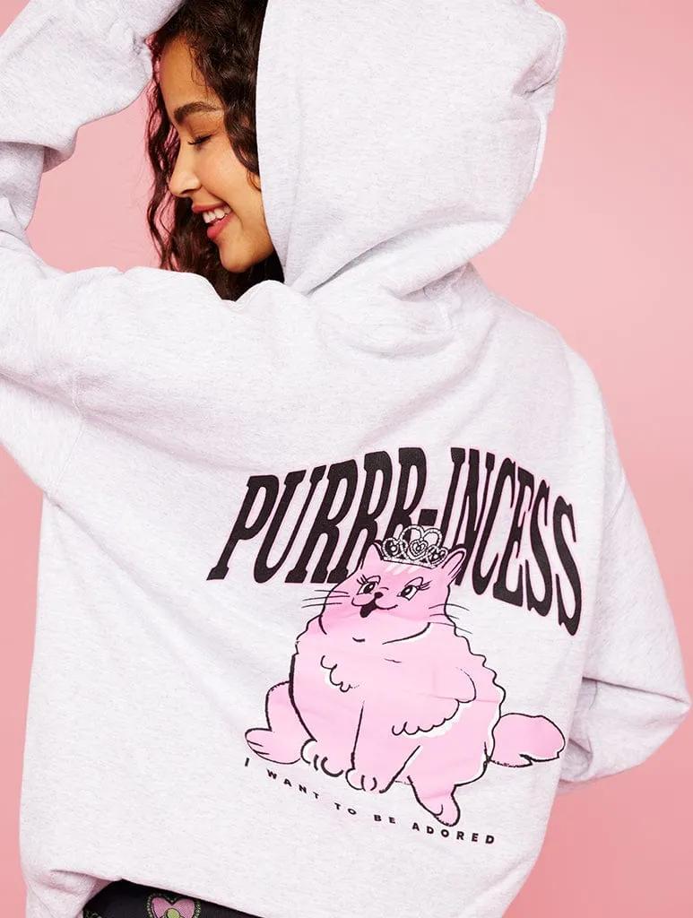 Purr-Incess Oversized Hoodie sold by Skinnydip London product image thumbnail 4