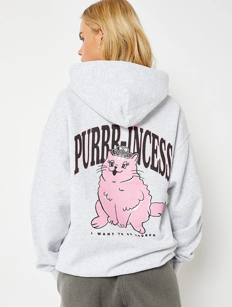 Purr-Incess Oversized Hoodie sold by Skinnydip London