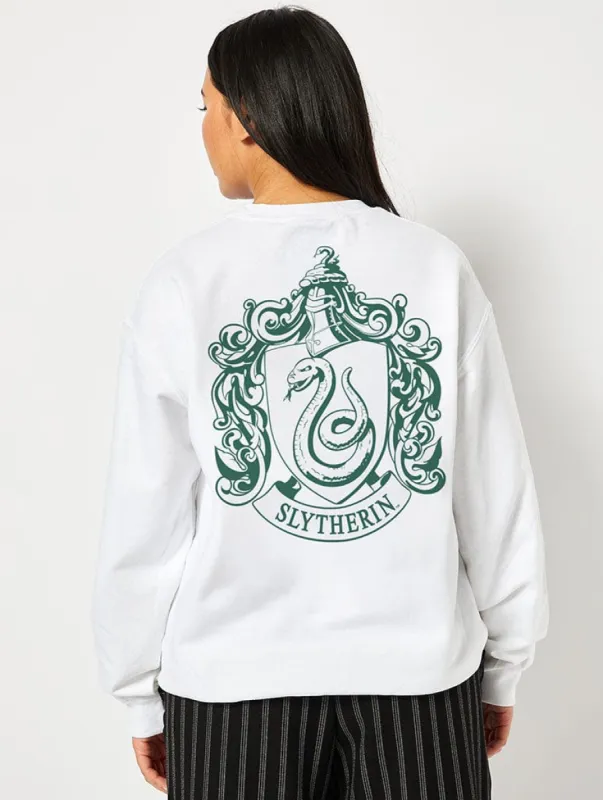 Harry Potter x Skinnydip Slytherin Sweatshirt In White made by Skinnydip London