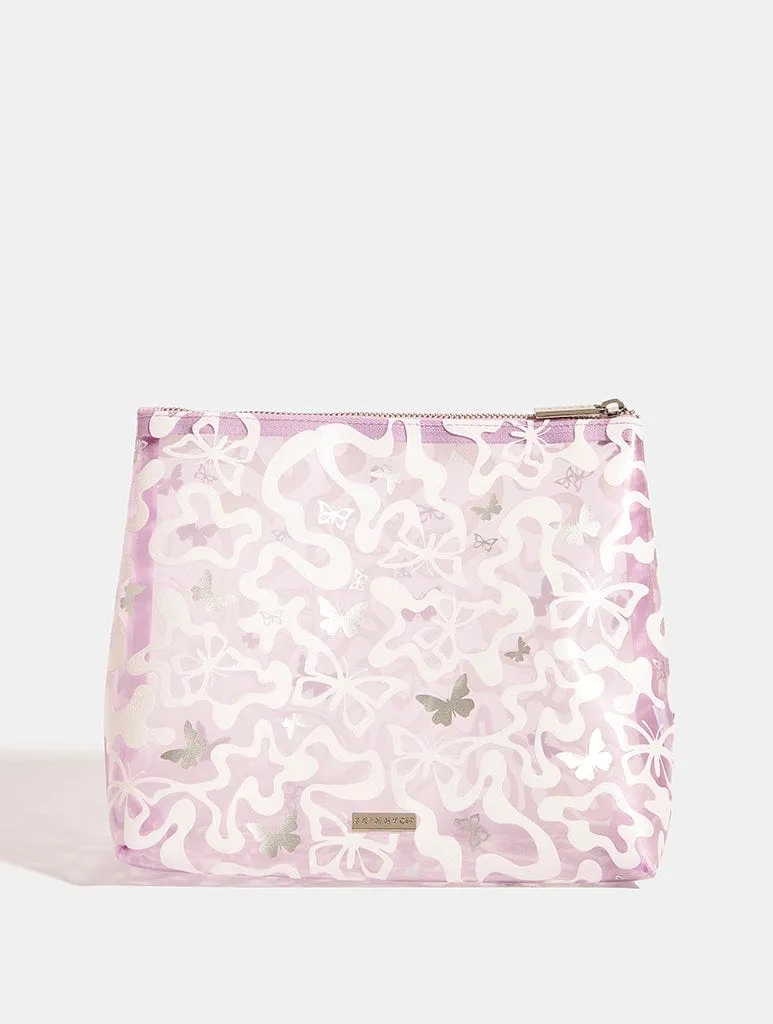 Lilac Butterfly Swirl Wash Bag sold by Skinnydip London product image thumbnail 3