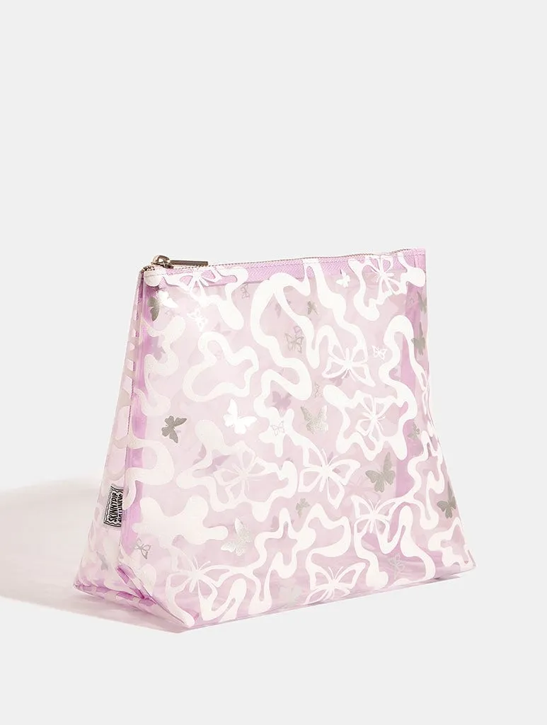 Lilac Butterfly Swirl Wash Bag sold by Skinnydip London product image thumbnail 4