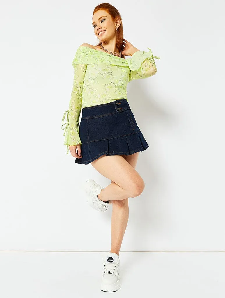 Off-Shoulder Tie Sleeve Butterfly Top sold by Skinnydip London product image thumbnail 4