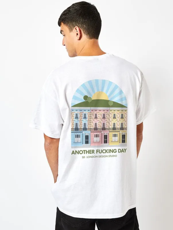 Another Fucking Day T-Shirt in White sold by Skinnydip London