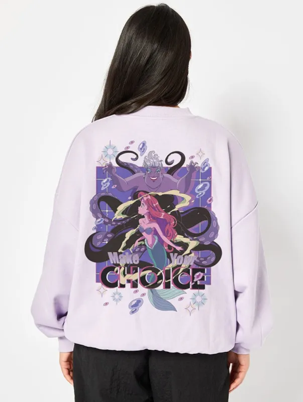 Disney Ariel Princess Manga Sweatshirt In Lilac sold by Skinnydip London