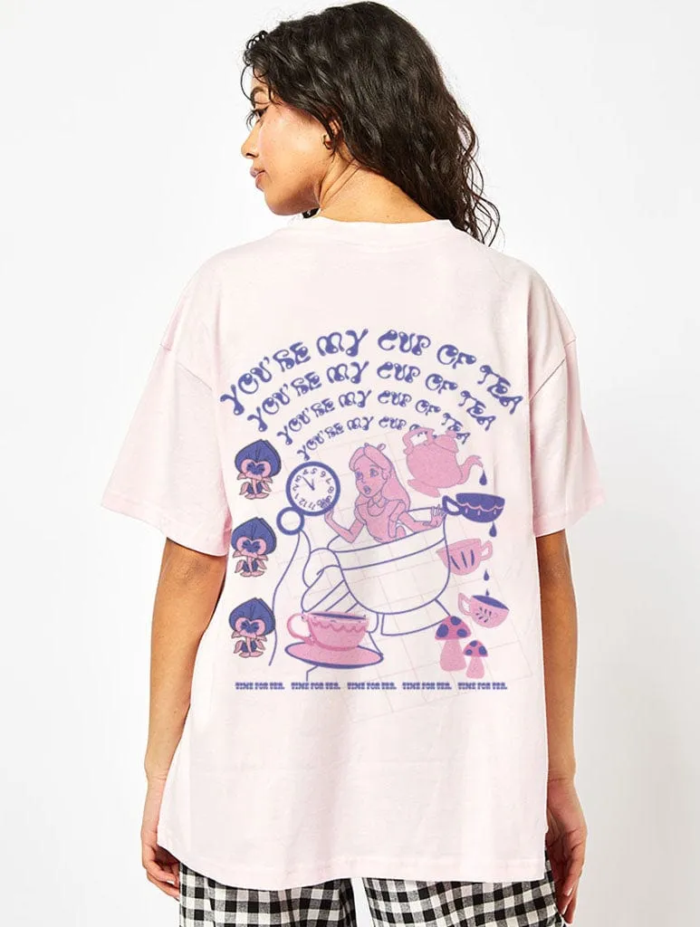 Disney Alice In Wonderland You're My Cup Of Tea Pink T-Shirt sold by Skinnydip London