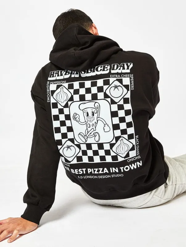 Have a Slice Day Hoodie in Black sold by Skinnydip London
