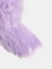 Lilac Fluffy Slipper Boots sold by Skinnydip London