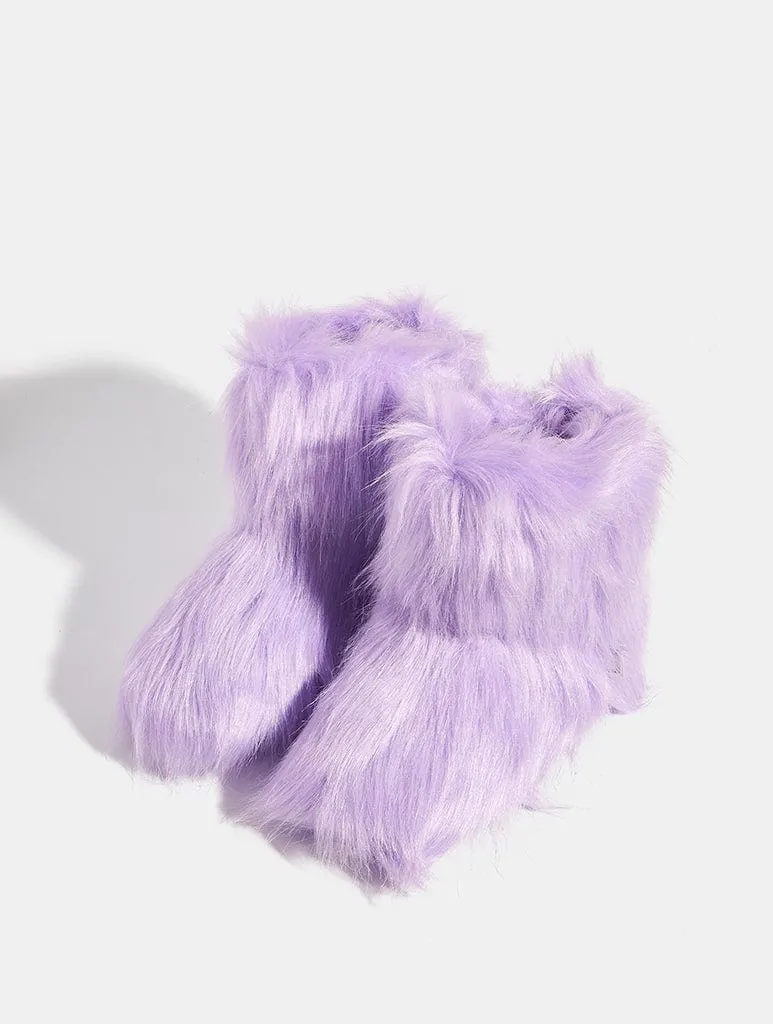 Lilac Fluffy Slipper Boots sold by Skinnydip London product image thumbnail 2