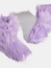 Lilac Fluffy Slipper Boots sold by Skinnydip London