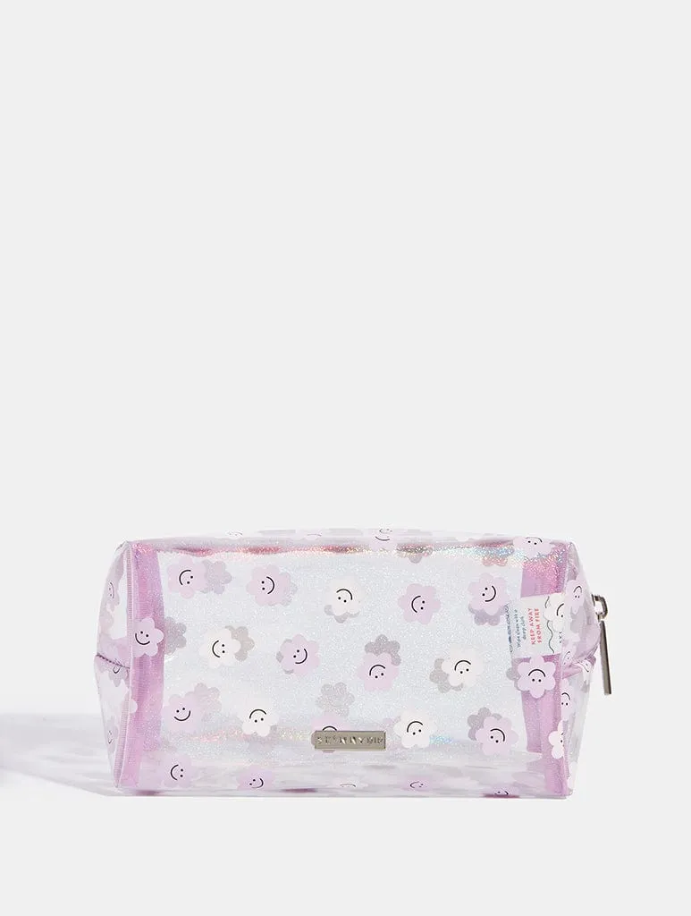 Happy Lilac Daisy Makeup Bag sold by Skinnydip London product image thumbnail 2