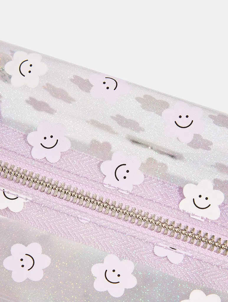 Happy Lilac Daisy Makeup Bag sold by Skinnydip London product image thumbnail 4