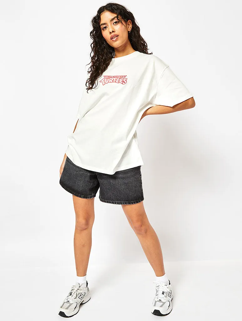 Teenage Mutant Ninja Turtles x Skinnydip Pizza T-Shirt in White sold by Skinnydip London product image thumbnail 4