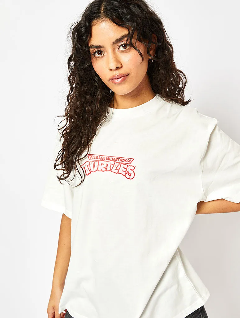 Teenage Mutant Ninja Turtles x Skinnydip Pizza T-Shirt in White sold by Skinnydip London product image thumbnail 2