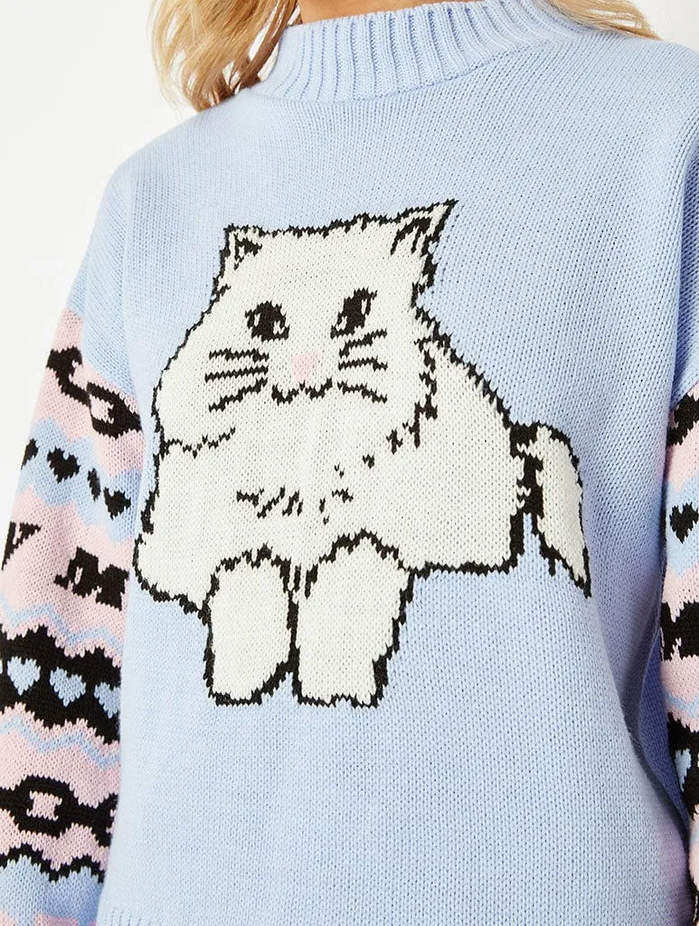 Fairisle Cat Knitted Jumper sold by Skinnydip London product image thumbnail 2