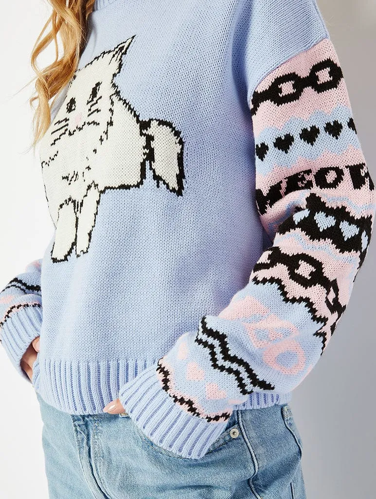 Fairisle Cat Knitted Jumper sold by Skinnydip London product image thumbnail 5