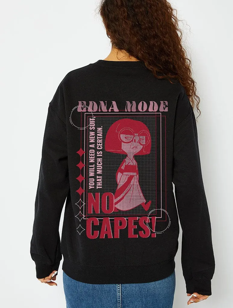 Disney Edna Mode No Capes Sweatshirt in Black sold by Skinnydip London