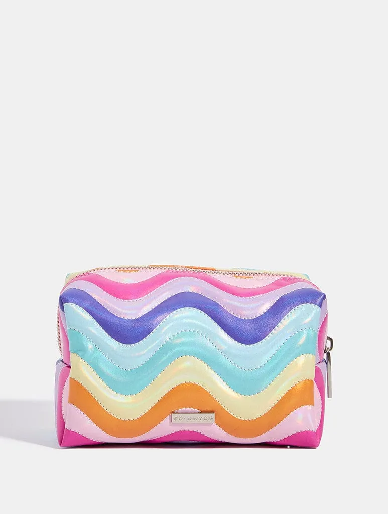 Rainbow Wave Makeup Bag sold by Skinnydip London product image thumbnail 5